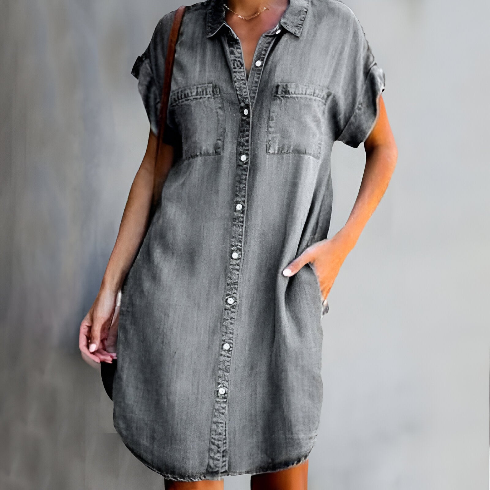 Elvora™ - Casual Denim Kjole