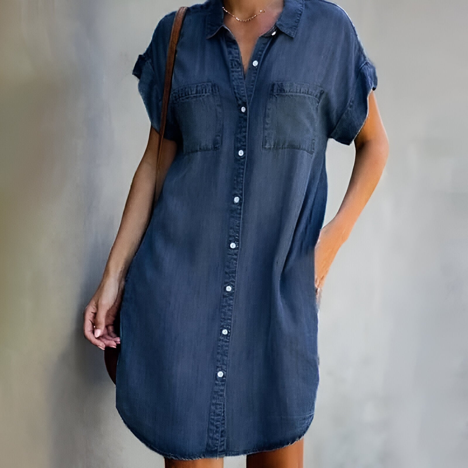 Elvora™ - Casual Denim Kjole