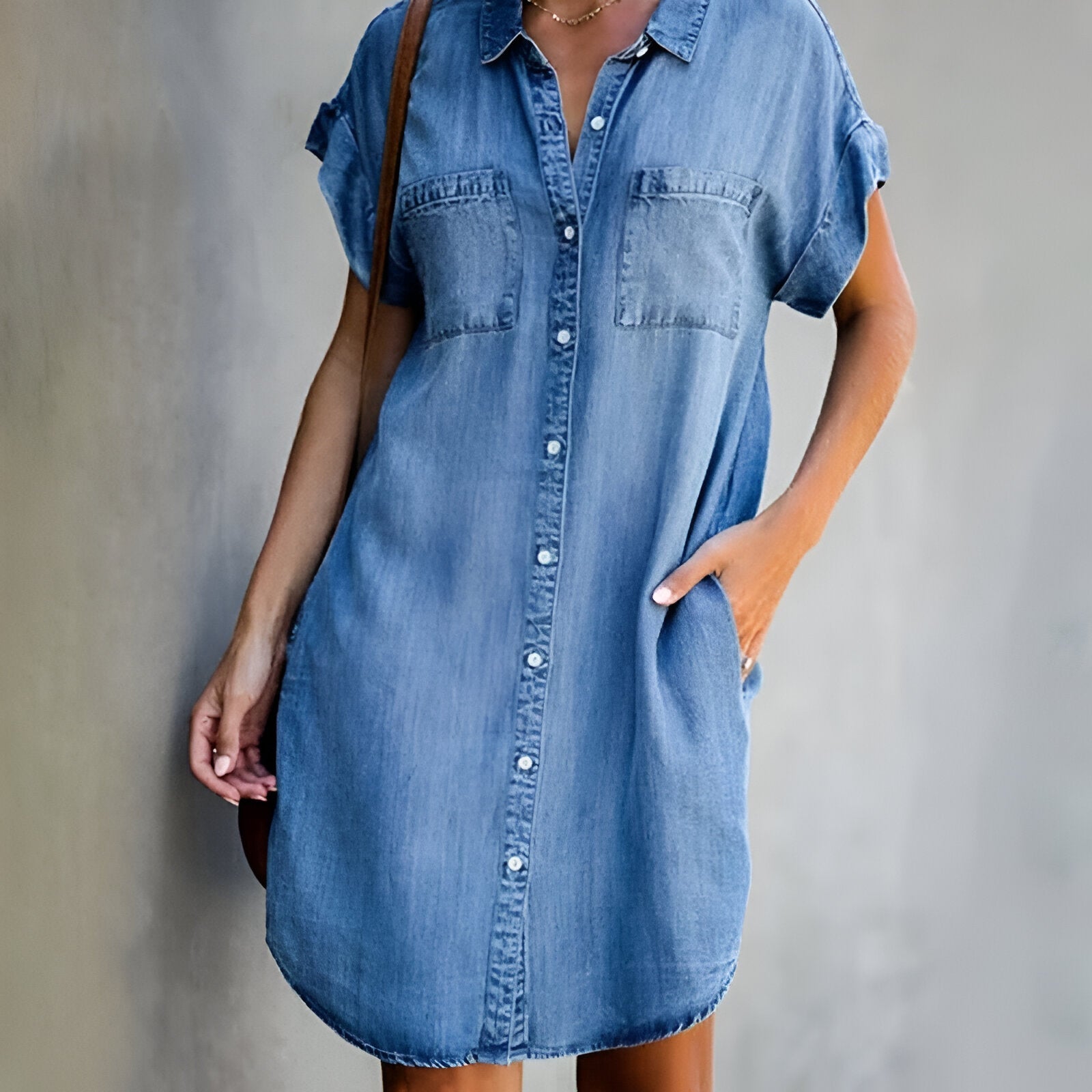Elvora™ - Casual Denim Kjole