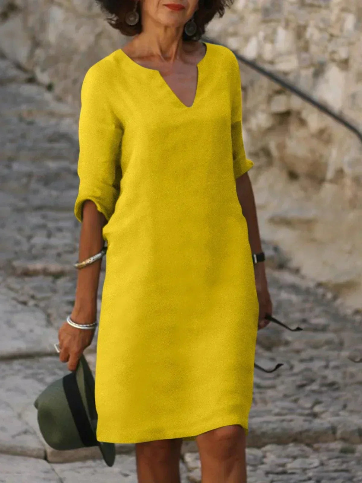 Josette™ | Elegant kjole med V-hals